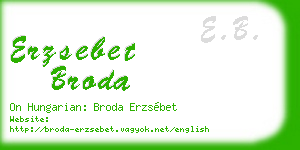 erzsebet broda business card